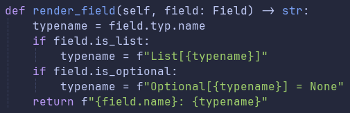 Render the field output