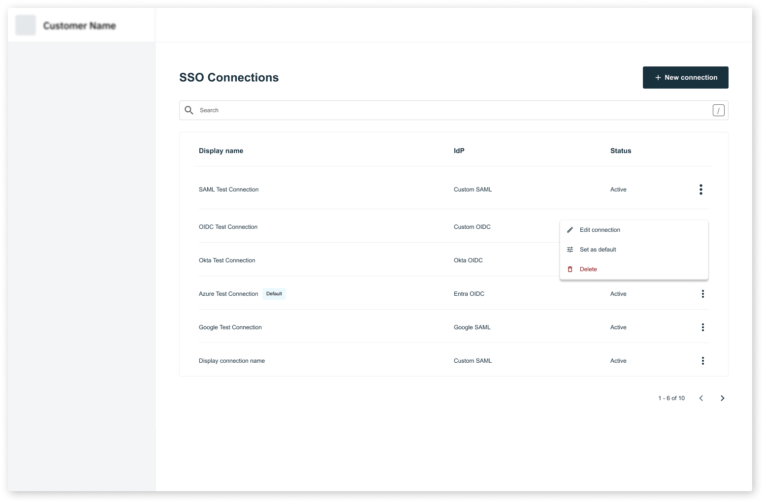 Admin Portal SSO UI