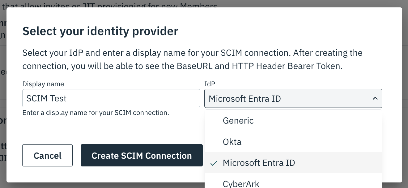 Create Microsoft Entra SCIM Connection In Stytch