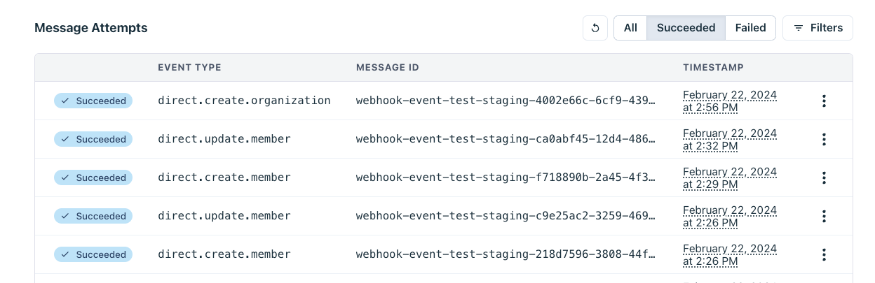 Adding webhook endpoint url