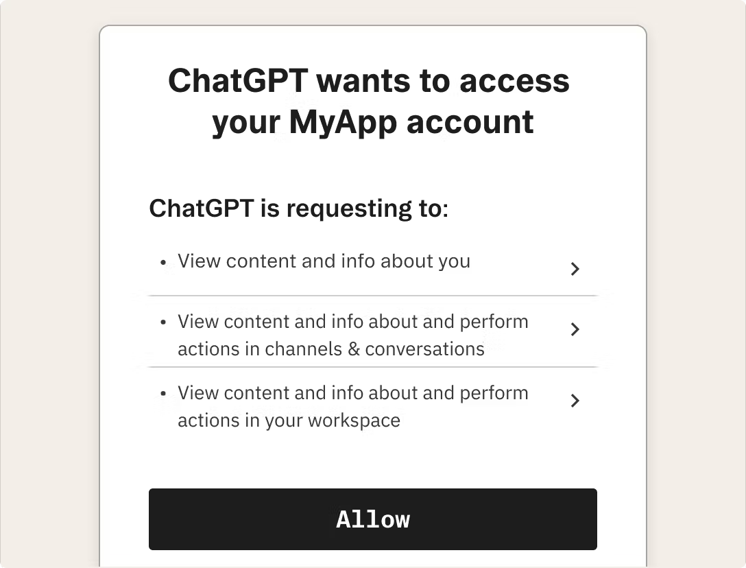IDP SSO Consent Screen UI