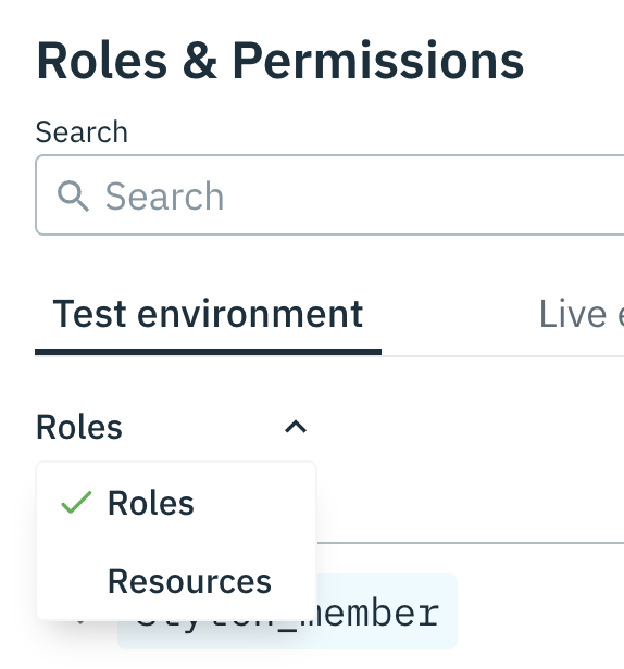 Roles and Resources Switcher